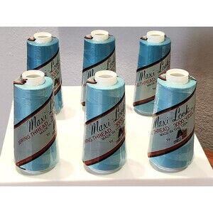 Lot of 6  Maxi-Lock Serger Thread 3000 Yard 3-Radiant, 3 Queen Turquoise NEW